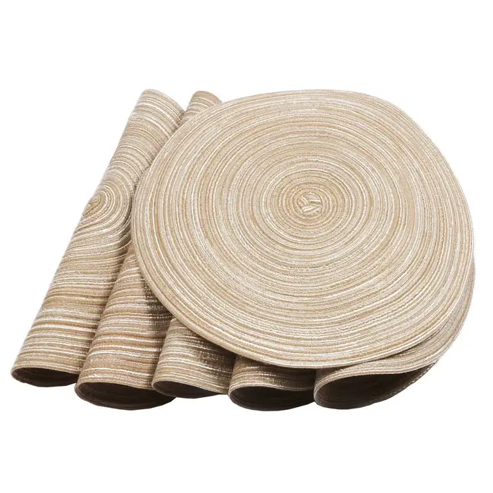 Ensemble de 6 sets de table ronds tressés