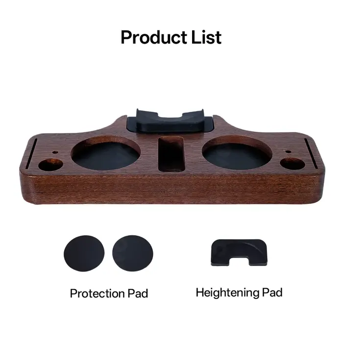 Support pour porte-filtre à expresso CAFOVO FW13, base de rangement pour outils à café, en bois de S