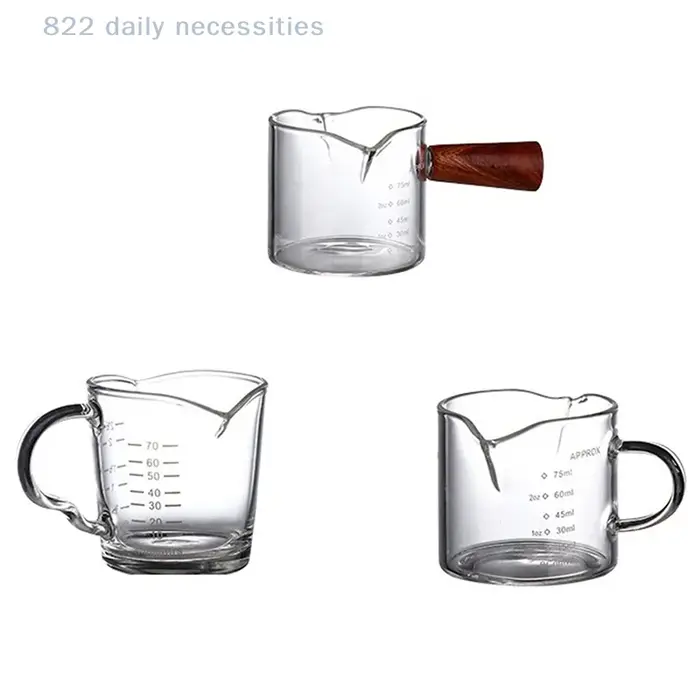 Verre doseur à expresso 70/75 ml avec double bec verseur