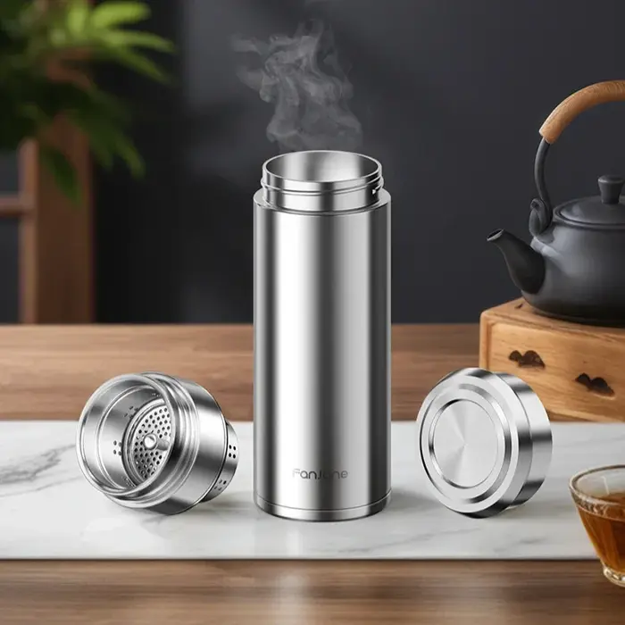 Tasse isotherme pour séparation de thé