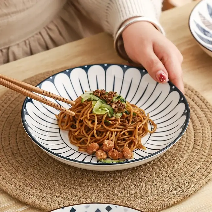 Assiette à dîner en céramique de Style japonais