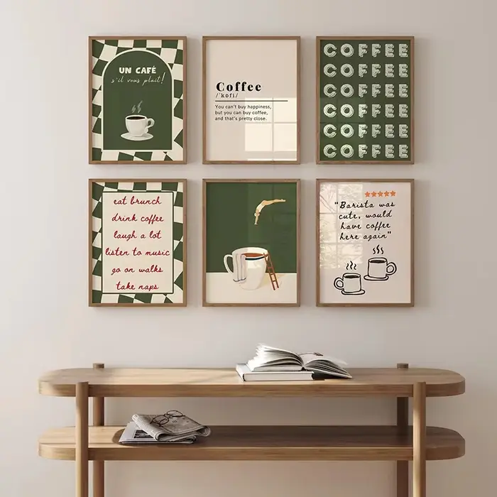 Affiche de plongée de café