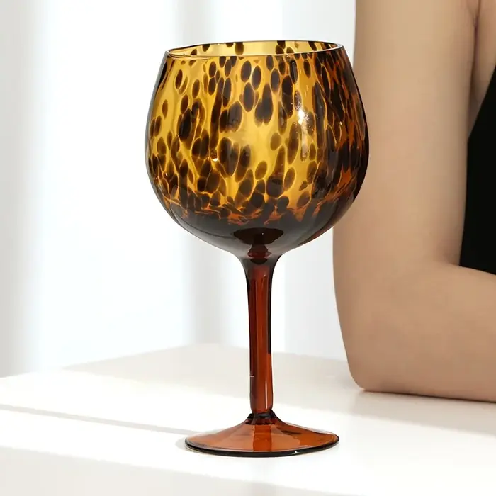 Verres à vin léopard Vintage