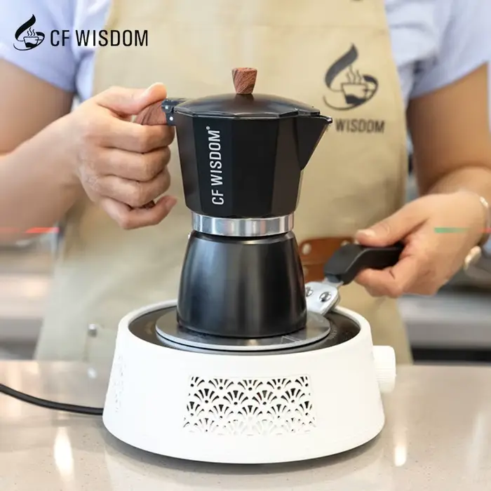 CF WISDOM Cafetière moka à valve unique 300ML