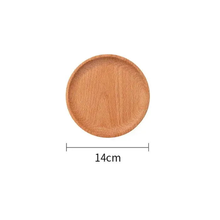 Assiette à dessert japonaise en bois