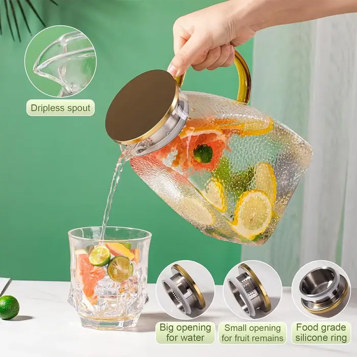 Pichet d'eau en verre de 1