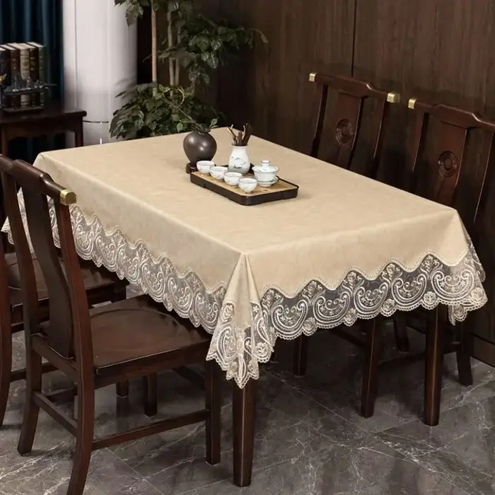 Nappe en cuir PU dentelle imperméable