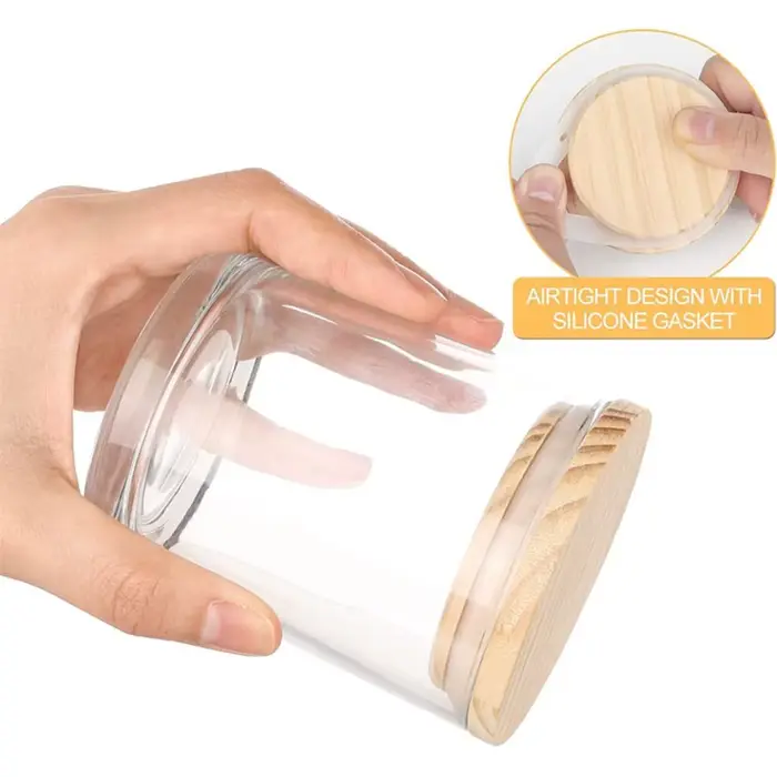 Bocaux à bougies en verre transparent C9