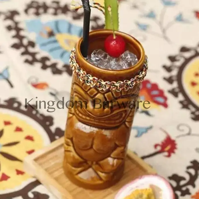 Mug Tiki hawaïen en céramique, pour Cocktail, bière, boisson, vin