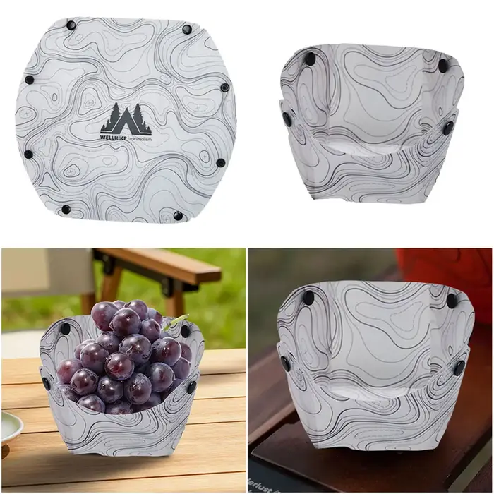 WELLHIKE – vaisselle pliante légère d'extérieur, vaisselle polyvalente réutilisable, ensemble Ultra léger pour pique-nique, fête de rassemblement à domicile
