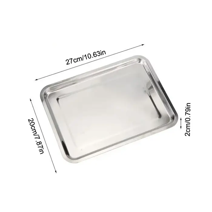 Plateau de cuisson en acier inoxydable avec support de refroidissement amovible, ensemble d'assiette
