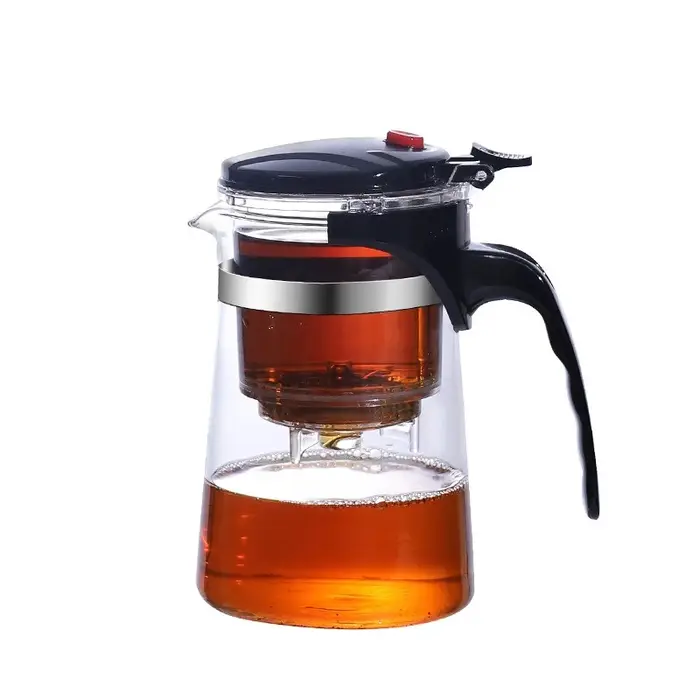 Presse pour filtrer la tasse à thé en verre résistant à la chaleur