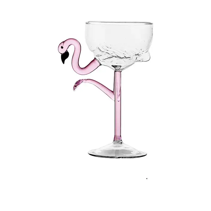 Verre à vin en forme de flamant rose, 200ML, gobelet à Cocktail créatif pour Bar et fête, verrerie à