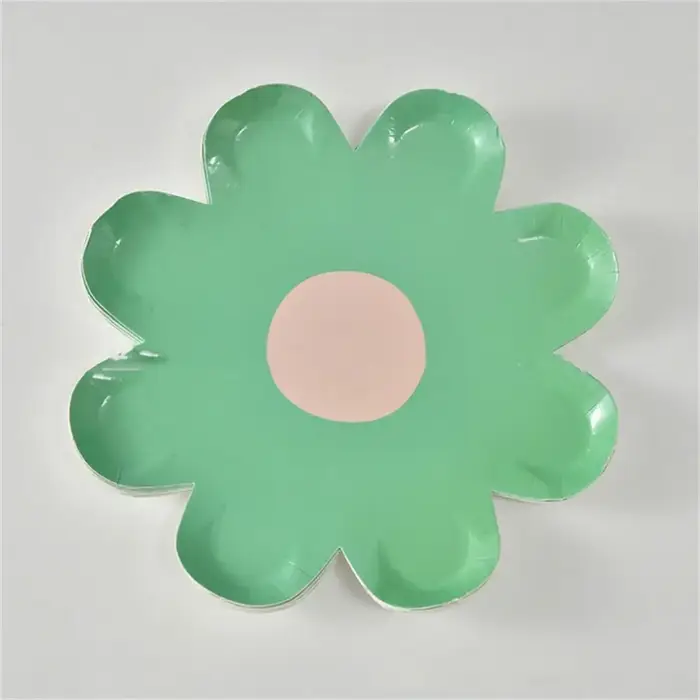 Vaisselle de pique-nique marguerite jetable, 10 pièces, petite assiette à dîner en fleurs pour récep