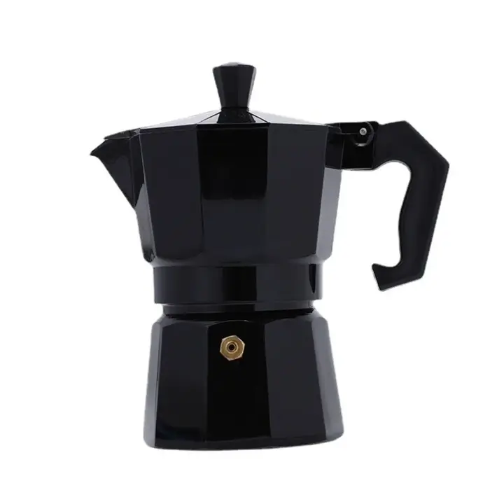 Cafetière Moka noire Vintage avec poignée