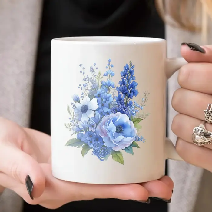 Tasse en céramique de conception florale