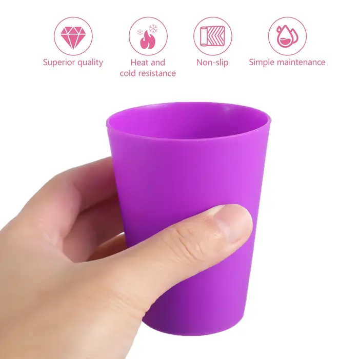Paquet de 15 gobelets à boire en plastique incassables