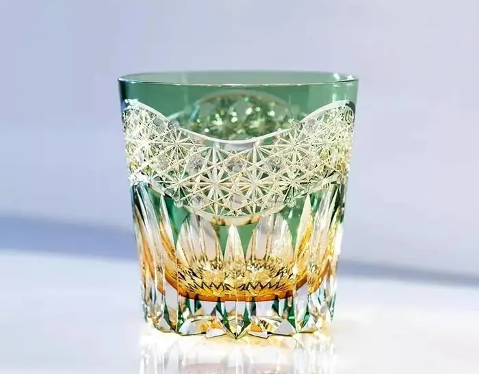 Japon Royal exclusif gravure profonde cristal verre aube première lumière Edo Kiriko whisky tasse ha