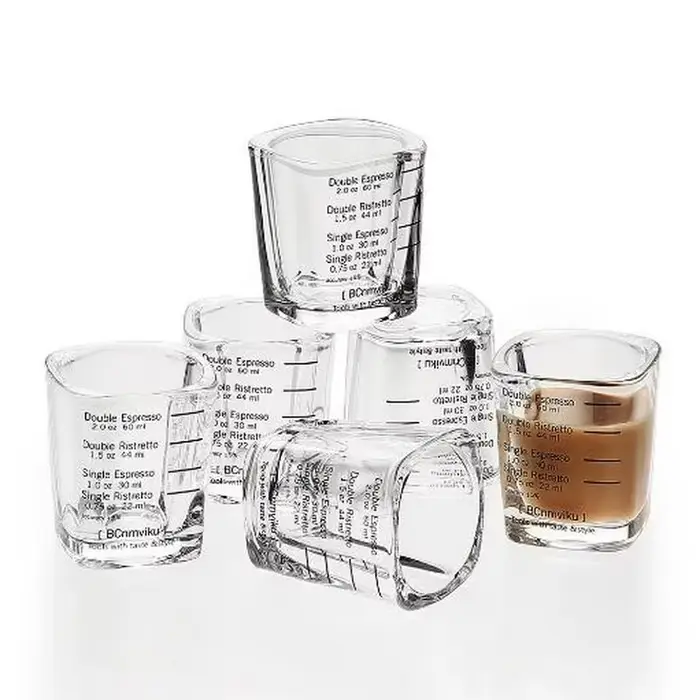 Verre de tasse à mesurer de torréfaction de once de café expresso 60 ml 1 pièces