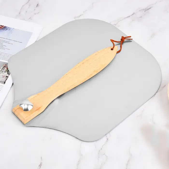 Grande palette perforée à Pizza, poignée courte pour four tournant, outils de cuisine, cuisson de Pi
