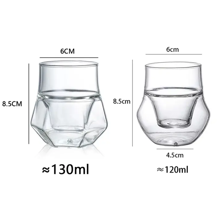 Tasse à expresso en verre à Double paroi