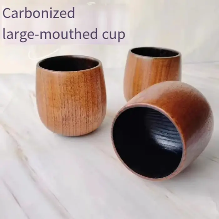 Tasse à thé en bois naturel