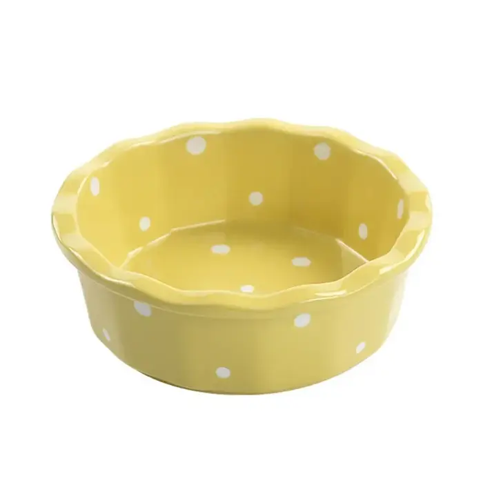 Bol à pois en dentelle de 5.5 pouces, bol à fruits en céramique, plat à salade domestique, mignon St