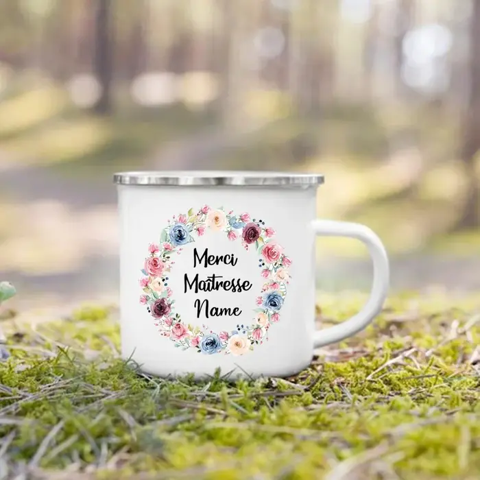 Tasses à Café Personnalisées avec Impression Française, Nom Personnalisé, Clics de Standard, Eau, La