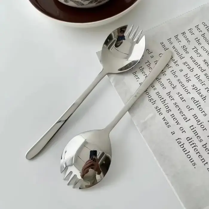 2/4/6 pièces Cuillère à salade en acier inoxydable