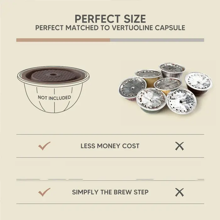 Couvercle réutilisable en silicone de qualité alimentaire pour capsules de café VerAACoffee, adapté 