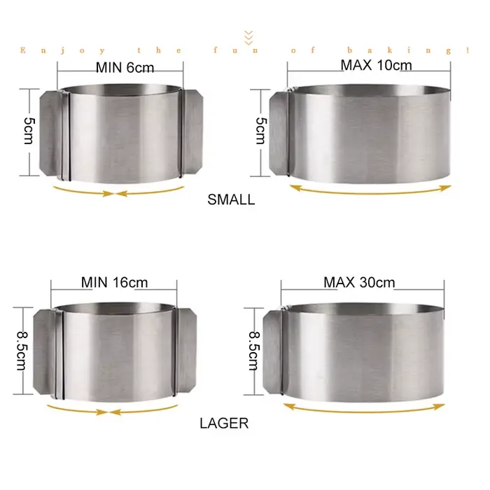 Anneau de cuisson pour gâteau en Mousse, moule rond réglable et rétractable, anneau circulaire en ac