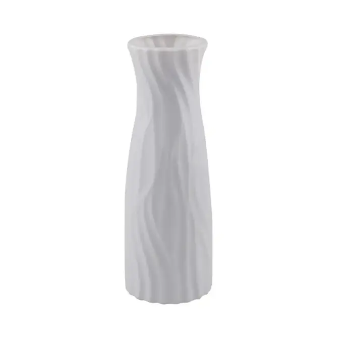 Vase à Fleurs en Plastique et Céramique Solide