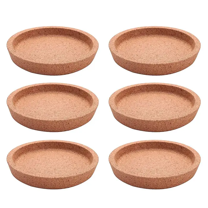 Cowijk-Paquet de 6 tasses rondes en liège, 4 pouces, absorbant la chaleur, pour la plupart des types