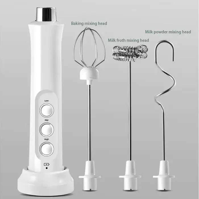 Mousseur à lait électrique Portable 3 en 1, Rechargeable, mousseur portatif, mélangeur de boissons à