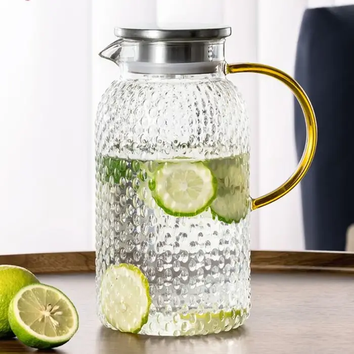 Pichet à jus en verre antidéflagrant, résistant à la chaleur, tasse d'eau, bouilloire froide, récipi