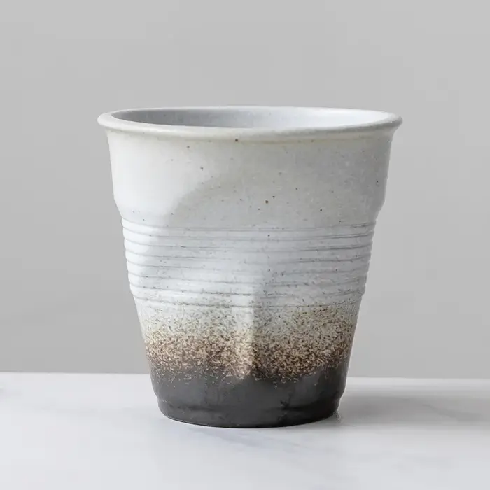 Tasse à café en poterie brute, tasse à lait créative, tasse à latte en céramique irrégulière, tasse