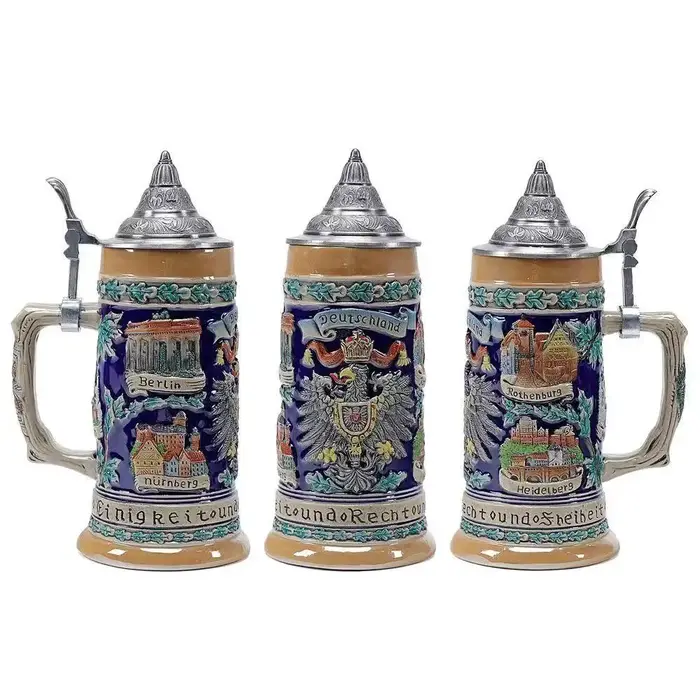 Chopes à bière en céramique rétro de différents styles