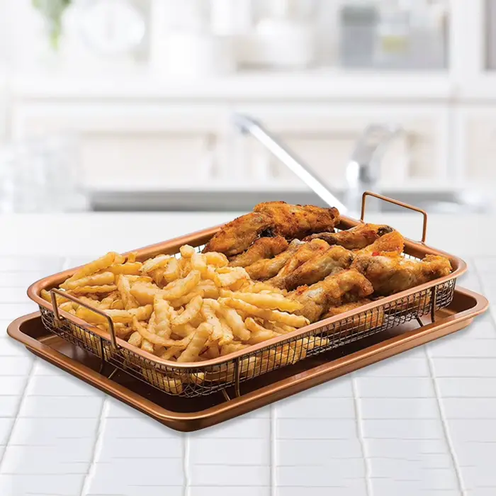Mir à frites en acier inoxydable résistant à la chaleur, paniers carrés pour frites, collations occi