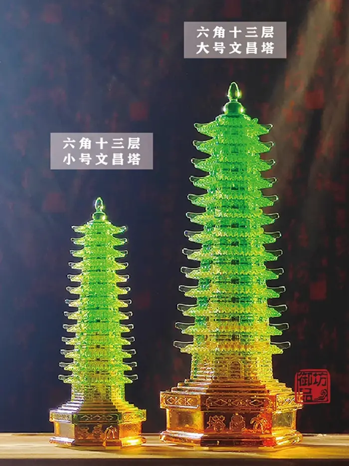 Décoration de tour en verre, cadeau créatif, décoration de bureau et de maison