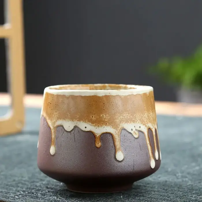 Tasse à café en céramique de transformation de four à thé rétro