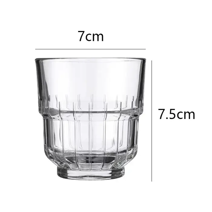 Verre à café à rayures verticales