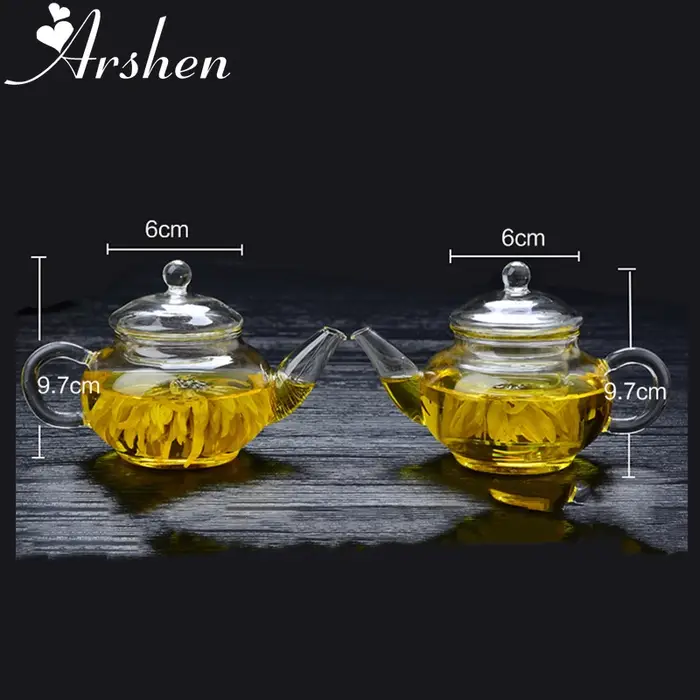 Arshen – théière en verre filtrée et résistante à la chaleur de 250ml
