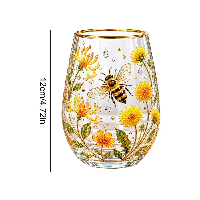 Nouvelles tasses à thé en verre à motif floral