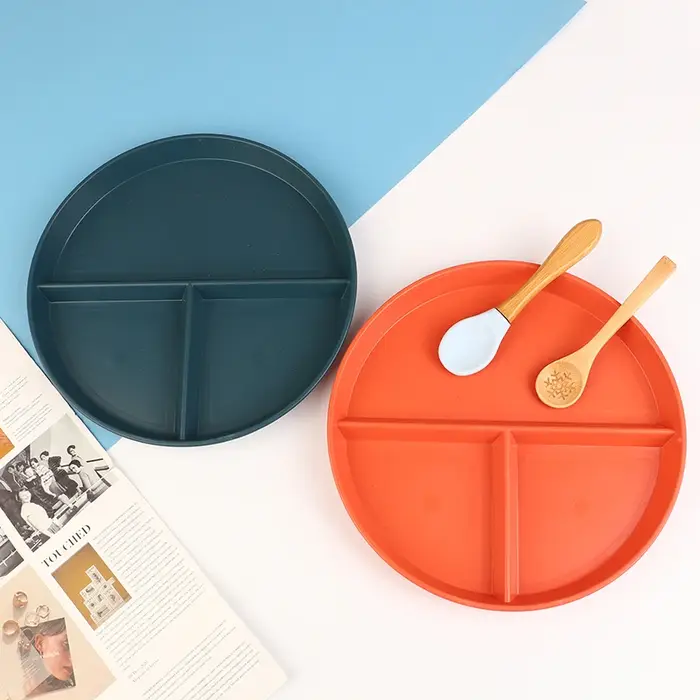 Vaisselle ronde réutilisable pour adultes