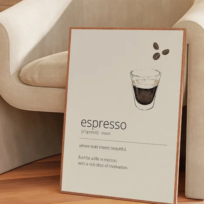 Affiches et imprimés de boissons expresso Matcha Latte Yerba Mate