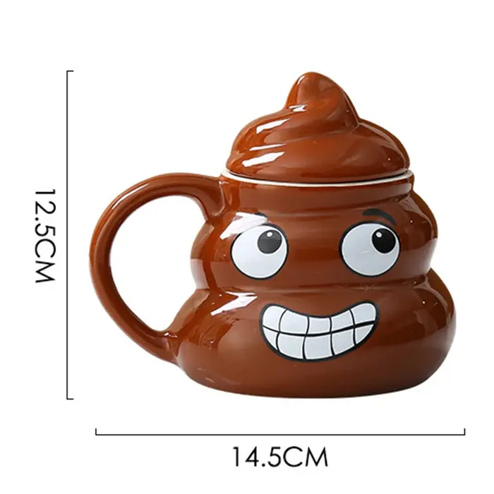 Tasse en céramique de merde
