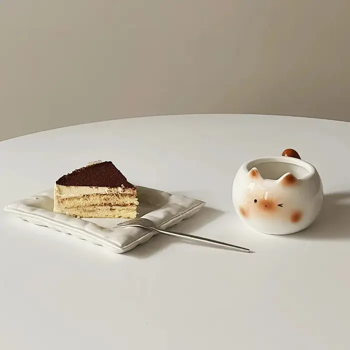 Tasse à café chat siamois de dessin animé