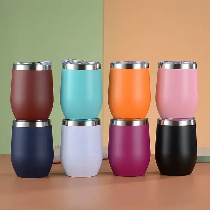 Tasses thermiques en coquille d'œuf de 12oz