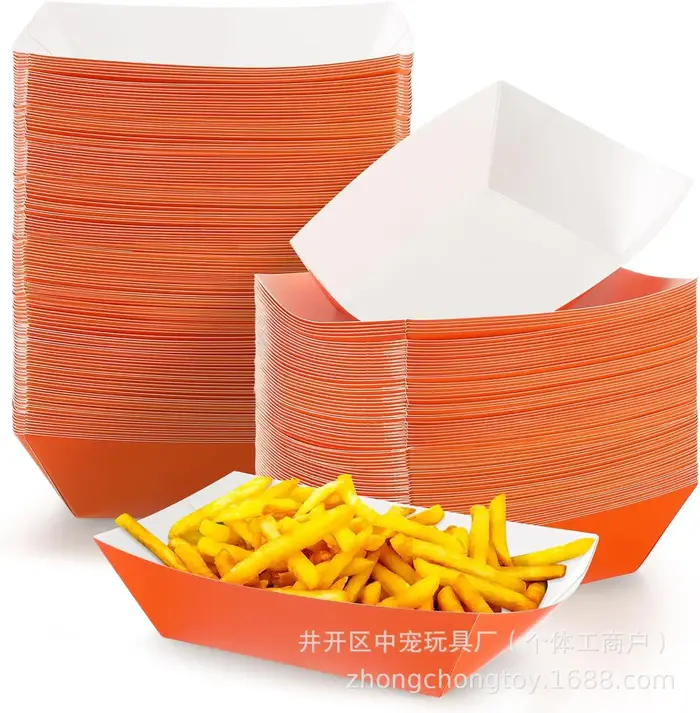 Plateaux alimentaires en papier jetables pour fête