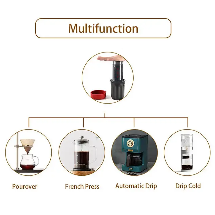 Nouveau 250ml cafetière expresso Machine Portable café presse française